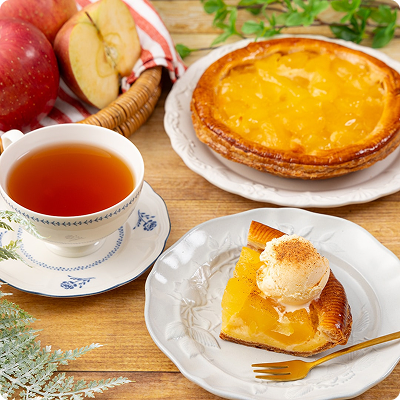 果肉たっぷり国産りんごのアップルパイ