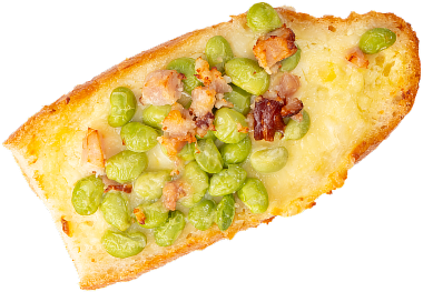 枝豆と4種チーズのタルティーヌ